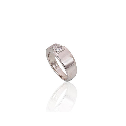 Hõbesõrmus, 16, 5.8 g, Hõbe 925 proov, roodium (kate), Tsirkonid, - 2101712000024 Naiste, - Hõbesõrmus, 16, 5.8 g, Hõbe 925 proov, roodium (kate), Tsirkonid