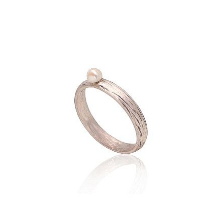 Серебряное кольцо, Серебро 925 проба, оксид (покрытие), Жемчуг, - 2101738000053 Коллекция K-Exclusive, - Серебряное кольцо, Серебро 925 проба, оксид (покрытие), Жемчуг
