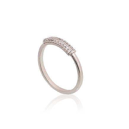 Hõbesõrmus, 18, 1.6 g, Hõbe 925 proov, roodium (kate), Tsirkonid, - 2101805000054 Naiste, - Hõbesõrmus, 18, 1.6 g, Hõbe 925 proov, roodium (kate), Tsirkonid