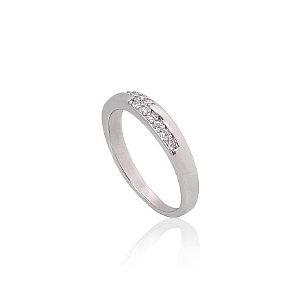 Серебряное кольцо, 18, 2.5 g, Серебро 925 проба, родий (покрытие), Цирконы, - 2101955000089 Женские, - Серебряное кольцо, 18, 2.5 g, Серебро 925 проба, родий (покрытие), Цирконы