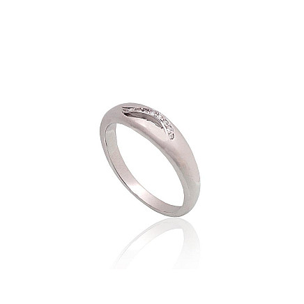 Серебряное кольцо, 16, 2.7 g, Серебро 925 проба, родий (покрытие), Цирконы, - 2101960000012 Женские, - Серебряное кольцо, 16, 2.7 g, Серебро 925 проба, родий (покрытие), Цирконы