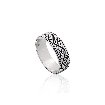 Серебряное кольцо, 18, 4.2 g, Серебро 925 проба, оксид (покрытие), - 2101997000047 Женские, - Серебряное кольцо, 18, 4.2 g, Серебро 925 проба, оксид (покрытие)