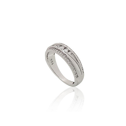 Hõbesõrmus, 18.5, 3.8 g, Hõbe 925 proov, roodium (kate), Tsirkonid, - 2102002000076 Naiste, - Hõbesõrmus, 18.5, 3.8 g, Hõbe 925 proov, roodium (kate), Tsirkonid