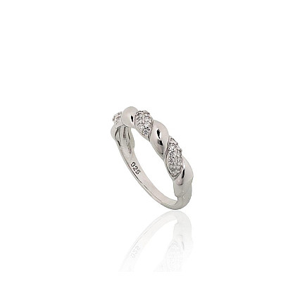 Hõbesõrmus, 17, 2.5 g, Hõbe 925 proov, roodium (kate), Tsirkonid, - 2102003000020 Naiste, - Hõbesõrmus, 17, 2.5 g, Hõbe 925 proov, roodium (kate), Tsirkonid