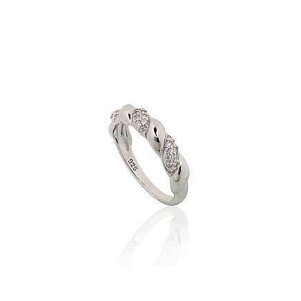 Hõbesõrmus, 18, 2.6 g, Hõbe 925 proov, roodium (kate), Tsirkonid, - 2102003000051 Naiste, - Hõbesõrmus, 18, 2.6 g, Hõbe 925 proov, roodium (kate), Tsirkonid