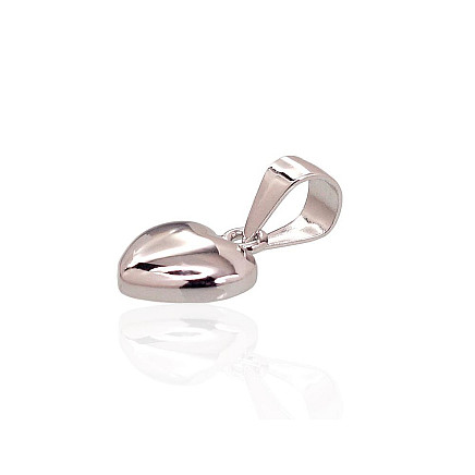 Серебряный кулон, 0.8 g, Серебро 925 проба, родий (покрытие), Сердечко - 2301626000015 Женские, Сердечко - Серебряный кулон, 0.8 g, Серебро 925 проба, родий (покрытие)