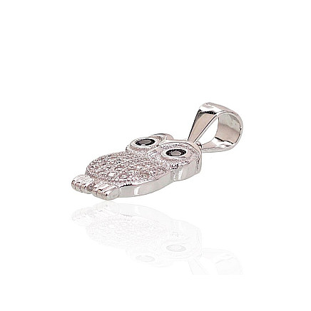 Серебряный кулон, Серебро 925 проба, родий (покрытие), Цирконы, - 2301648000031 Женские, - Серебряный кулон, Серебро 925 проба, родий (покрытие), Цирконы