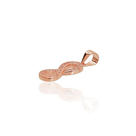 Серебряный кулон, 1 g, Серебро 925 проба, красное золото (покрытие), Цирконы, - 2301674000012 С золотым покрытием, - Серебряный кулон, 1 g, Серебро 925 проба, красное золото (покрытие), Цирконы