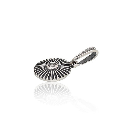 Серебряный кулон, Серебро 925 проба, оксид (покрытие), Цирконы, - 2301948000014 Женские, - Серебряный кулон, Серебро 925 проба, оксид (покрытие), Цирконы