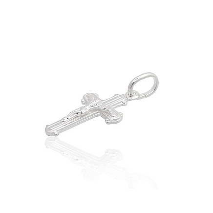 Серебряный кулон, Серебро 925 проба, Крестик, Распятие - 2302011000023 Крестики и иконки, Крестик, Распятие - Серебряный кулон, Серебро 925 проба