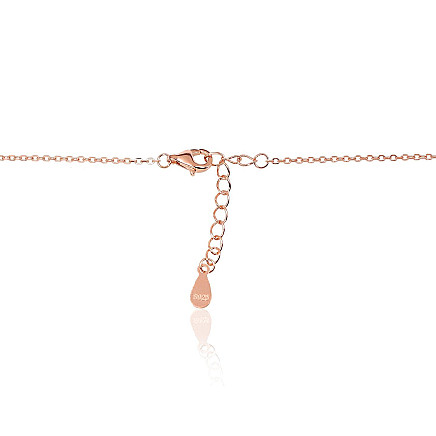 Серебряное колье, 42, 3.1 g, Серебро 925 проба, красное золото (покрытие), Цирконы, Регулируемая длина, - 2500156000018 С золотым покрытием, - Серебряное колье, 42, 3.1 g, Серебро 925 проба, красное золото (покрытие), Цирконы, Регулируемая длина