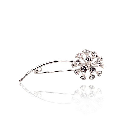 Серебряная брошь, 4.7 g, Серебро 925 проба, Кристаллы, - 2920228000027 Броши, - Серебряная брошь, 4.7 g, Серебро 925 проба, Кристаллы