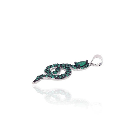 Серебряный кулон, Серебро 925 проба, родий (покрытие), Цирконы, - 2302000000010 Женские, - Серебряный кулон, Серебро 925 проба, родий (покрытие), Цирконы