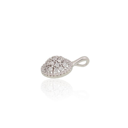 Серебряный кулон, Серебро 925 проба, родий (покрытие), Цирконы, - 2302002000049 Женские, - Серебряный кулон, Серебро 925 проба, родий (покрытие), Цирконы