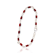 Серебряный браслет, Серебро 925 проба, Цирконы