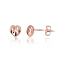 Золотые серьги-пуссеты, 0.55 g, Красное Золото 585 проба