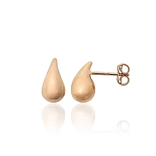 Золотые серьги-пуссеты, 1.06 g, Красное Золото 585 проба