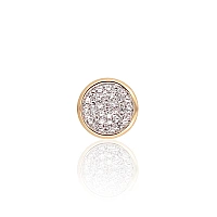Золотой кулон, 1.19 g, Желтое Золото 585 проба, родий (покрытие) , Бриллианты