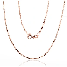 Kuldkett Singapore 1.5 mm , kantide teemanttöötlus, 45, 1.78 g, Punane Kuld 585 proov