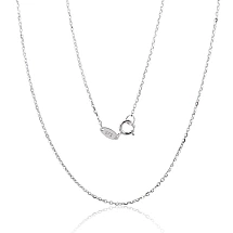 Kuldkett Anchor round 1 mm , kantide teemanttöötlus, 50, 1.15 g, Valge Kuld 585 proov