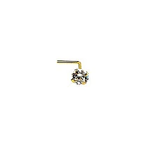 Kuldpiercing ninale, 0.08 g, Kullakarva Kuld 585 proov, Tsirkonid