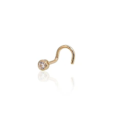 Kuldpiercing ninale, 0.15 g, Kullakarva Kuld 585 proov, Tsirkonid