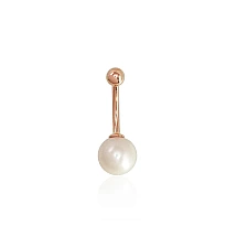 Kuldpiercing nabale, 1.44 g, Punane Kuld 585 proov, Pärlitest