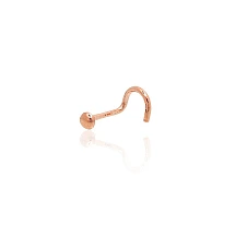 Kuldpiercing ninale, 0.11 g, Punane Kuld 585 proov