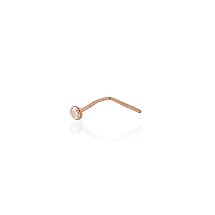 Kuldpiercing ninale, 0.07 g, Punane Kuld 585 proov, Tsirkonid
