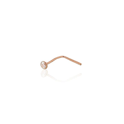 Ninna,  - Kuldpiercing ninale, 0.07 g, Punane Kuld 585 proov, Tsirkonid
