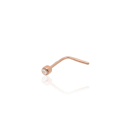 Ninna,  - Kuldpiercing ninale, 0.09 g, Punane Kuld 585 proov, Tsirkonid