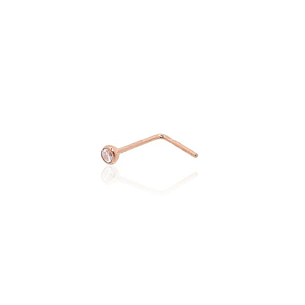 Ninna,  - Kuldpiercing ninale, 0.09 g, Punane Kuld 585 proov, Tsirkonid