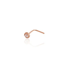 Kuldpiercing, 0.11 g, Punane Kuld 585 proov, Tsirkonid