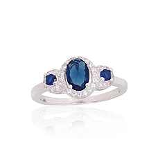 Серебряное кольцо, Серебро 925 проба, Цирконы