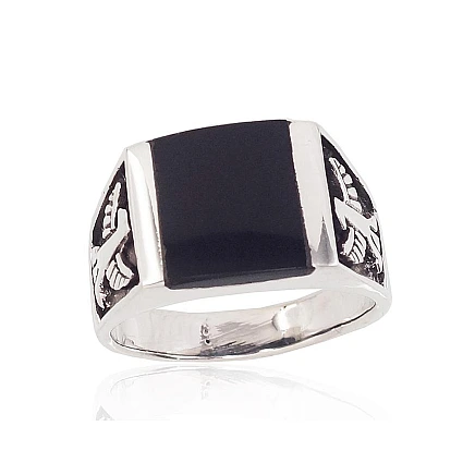 Meestele,  - Hõbesõrmus, 21, 8.8 g, Hõbe 925 proov, oksüüd (kate), Ooniks