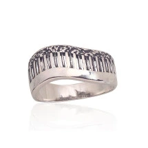 Серебряное кольцо, Серебро 925 проба, оксид (покрытие)