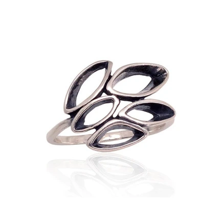 Женские,  - Серебряное кольцо, 17.5, 2.8 g, Серебро 925 проба, оксид (покрытие)