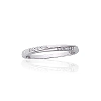 Серебряное кольцо, 16.5, 1.3 g, Серебро 925 проба, родий (покрытие), Цирконы
