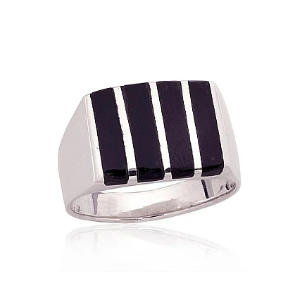 Meestele,  - Hõbesõrmus, 21, 12 g, Hõbe 925 proov, Ooniks