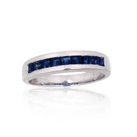 Серебряное кольцо, 16.5, 3.2 g, Серебро 925 проба, родий (покрытие), Сапфир
