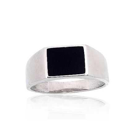 Meestele,  - Hõbesõrmus, 21.5, 5.5 g, Hõbe 925 proov, roodium (kate), Ooniks