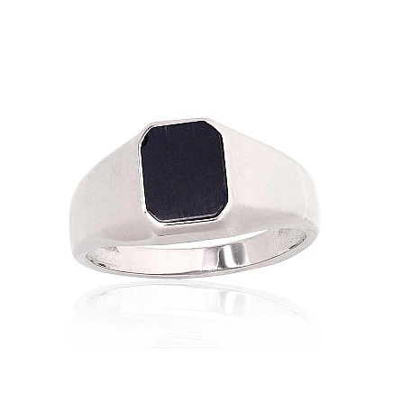 Meestele,  - Hõbesõrmus, 19.5, 5.3 g, Hõbe 925 proov, roodium (kate), Ooniks