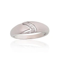 Серебряное кольцо, 18, 2.9 g, Серебро 925 проба, родий (покрытие), Цирконы