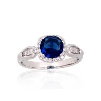 Серебряное кольцо, 18, 2.9 g, Серебро 925 проба, родий (покрытие), Цирконы
