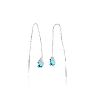 Серебряные серьги, Серебро 925 проба, Цирконы