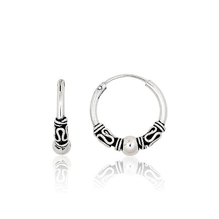 Kõrvarõngas-ringikesed,  - Hõbekõrvarõngad-ringikesed, 1.7 g, Hõbe 925 proov, oksüüd (kate)