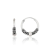 Hõbekõrvarõngad-ringikesed, 1.8 g, Hõbe 925 proov, oksüüd (kate)
