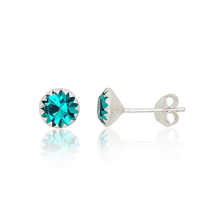 Pussetid,  - Hõbedast naelkõrvarõngad, 0.7 g, Hõbe 925 proov, Tsirkonid