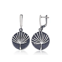 'Inglise' sulguriga hõbekõrverõngad, Hõbe 925 proov, oksüüd (kate)