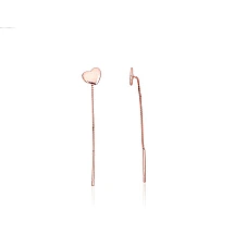 Hõbedast kõrvarõngad, 0.6 g, Hõbe 925 proov, punane kuld (kate)